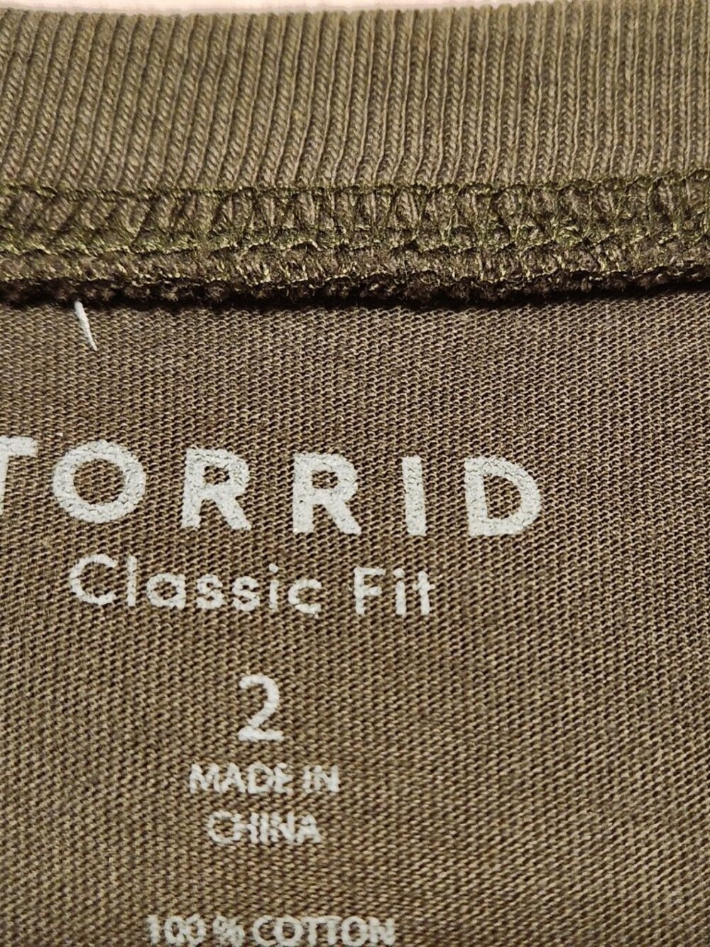 Torrid Classic Fit Heritage Jersey Crew Tee - 100% Cotton 2XL - Picture 3 of 3